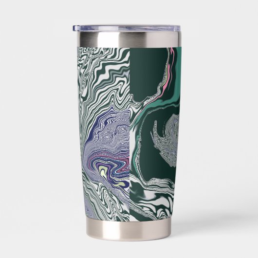 "Emerald Marble Flow" Thermobecher (Rechts)