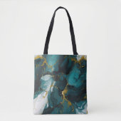 Emerald Marble with Golden Veins Tasche (Vorderseite)