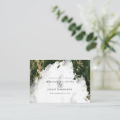 Emerald Marbled Watercolor Geode BarefootBride™ Visitenkarte (Stehend Vorderseite)