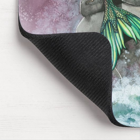 Emerald Mermaid Fantasy Art Mousepad (Ecke)