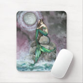 Emerald Mermaid Fantasy Art Mousepad (Mit Mouse)