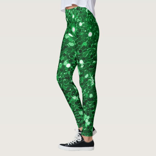 Emerald Mermaid Glitzer Leggings (Links)