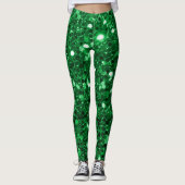 Emerald Mermaid Glitzer Leggings (Vorderseite)