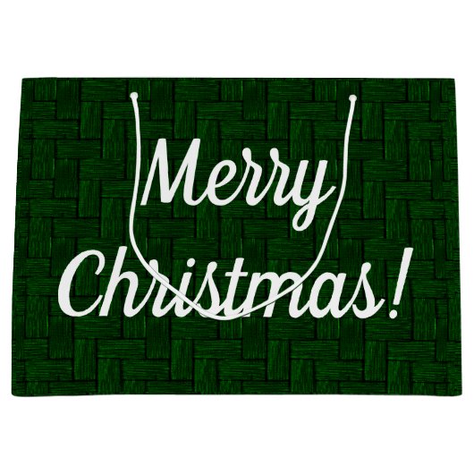 Emerald Merry Weihnachtsgeschenktasche Große Geschenktüte (Vorderseite)