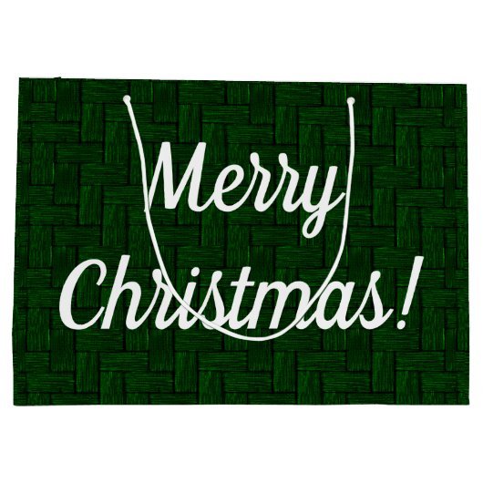 Emerald Merry Weihnachtsgeschenktasche Große Geschenktüte (Rückseite)