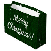 Emerald Merry Weihnachtsgeschenktasche Große Geschenktüte (Rückseite Schrägansicht)