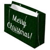 Emerald Merry Weihnachtsgeschenktasche Große Geschenktüte (Vorderseite Schrägansicht)