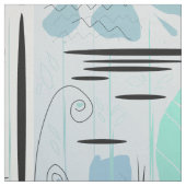 Emerald Mid Centrum Modernes Abstraktes Muster Stoff (Muster)