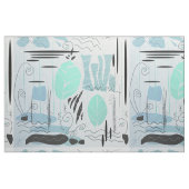 Emerald Mid Centrum Modernes Abstraktes Muster Stoff (Fat Quarter (45,7 x 55,9 cm))