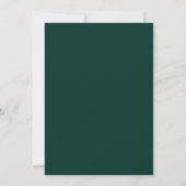 Emerald Midnight Bloom Hochzeit Einladung (Rückseite)