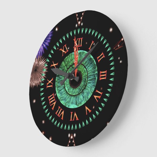 Emerald Midnight Clock Große Wanduhr (Winkel)