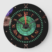 Emerald Midnight Clock Große Wanduhr (Vorderseite)