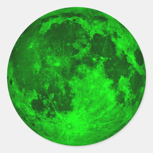 Emerald Moon Runder Aufkleber (Vorderseite)