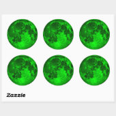 Emerald Moon Runder Aufkleber (Blatt)