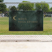 Emerald Moon Stars Midnight Blue Banner (Insitu)