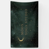 Emerald Moon Stars Midnight Blue Banner (Vertikal)