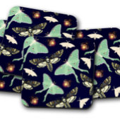 Emerald Moth Garden | Naturlich Inspiriert Cork-Un Getränkeuntersetzer