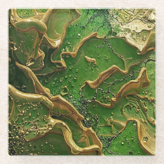 Emerald Motion Glasuntersetzer (Vorderseite)