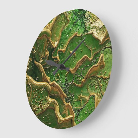 Emerald Motion Große Wanduhr (Winkel)