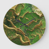 Emerald Motion Große Wanduhr (Vorderseite)