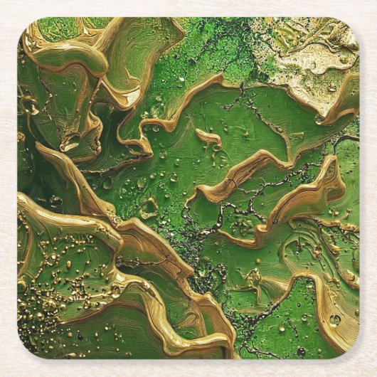 Emerald Motion Rechteckiger Pappuntersetzer (Vorderseite)