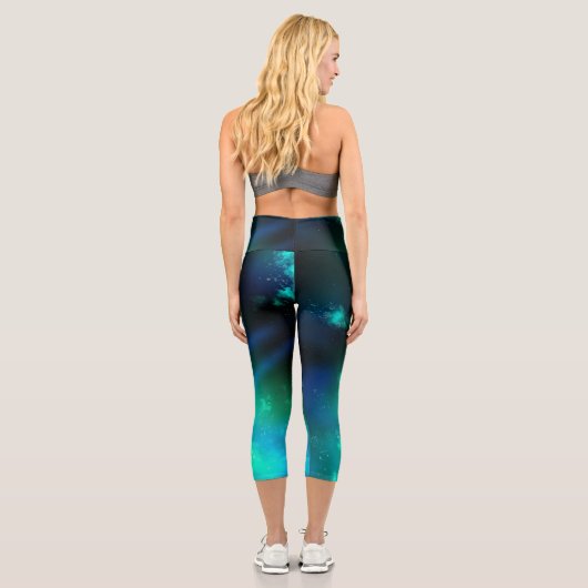 Emerald Night Sky Capri Leggings (Rückseite)