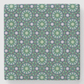 Emerald Night Tile Pattern Steinuntersetzer (Vorderseite)
