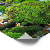 "Emerald Oasis: Algenbedeckter Stein" Poster (Ecke)