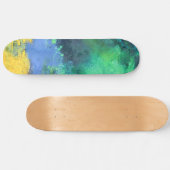 Emerald Ocean Aquamarine Abstrakt Skateboard (Horizontal)