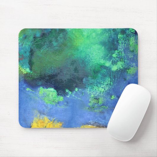 Emerald Ocean Seescape in Aquamarine Mousepad (Mit Mouse)