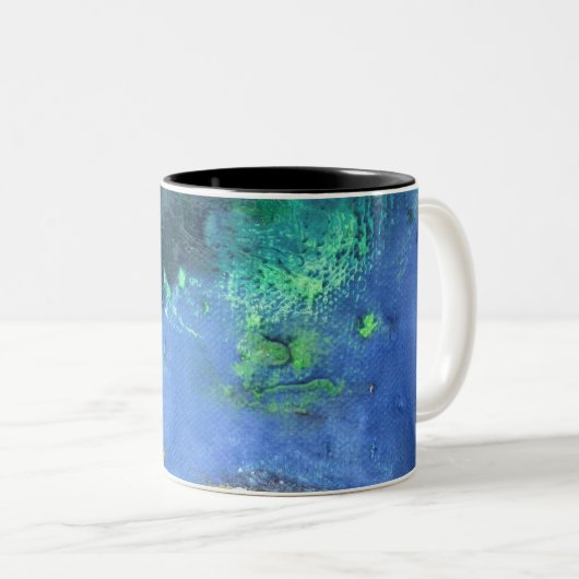 Emerald Ocean Seescape in Aquamarine Zweifarbige Tasse (VorderseiteRechts)