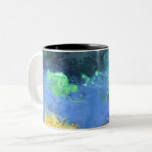Emerald Ocean Seescape in Aquamarine Zweifarbige Tasse (Vorderseite Links)