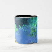 Emerald Ocean Seescape in Aquamarine Zweifarbige Tasse (Mittel)