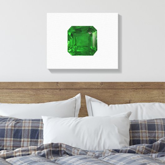 Emerald Octagon-cut Leinwanddruck (Insitu (Schlafzimmer))