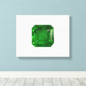 Emerald Octagon-cut Leinwanddruck (Insitu (Holzboden))
