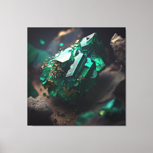 Emerald Ore Macro: Kunst der Hinterlegung eines Sc Leinwanddruck (Vorderseite)