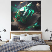 Emerald Ore Macro: Kunst der Hinterlegung eines Sc Leinwanddruck (Insitu (Schlafzimmer))