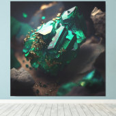 Emerald Ore Macro: Kunst der Hinterlegung eines Sc Leinwanddruck (Insitu (Holzboden))