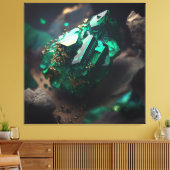Emerald Ore Macro: Kunst der Hinterlegung eines Sc Leinwanddruck (Insitu (Wohnzimmer))