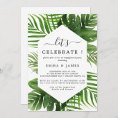 Emerald Palm "Let's Celebrate" Einladung (Vorne/Hinten)