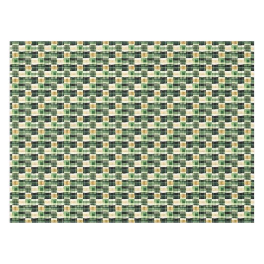 Emerald Patchwork Plaid Tischdecke (Vorderseite (Horizontal))