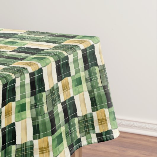 Emerald Patchwork Plaid Tischdecke (Beispiel)