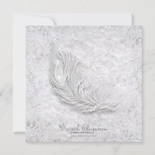 Emerald Peacock Einladung (Rückseite)