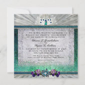 Emerald Peacock Einladung (Vorderseite)