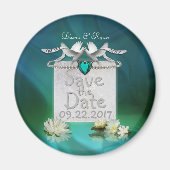 Emerald Peacock Save the Date Magnet (Vorne)
