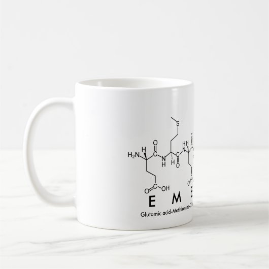 Emerald-Peptidname-Tasse Kaffeetasse (Links)