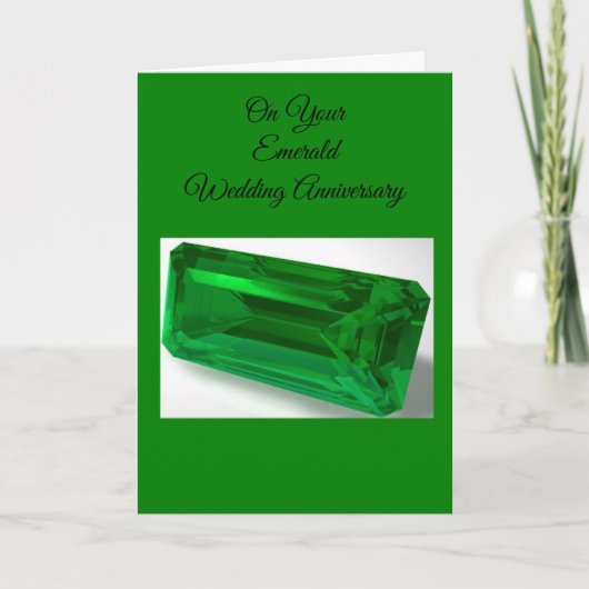 Emerald Personalisiert 55. Hochzeitstag Karte (Vorderseite)