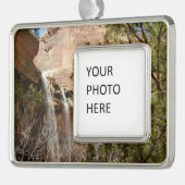 Emerald Pool Falls I aus dem Zion National Park Rahmen-Ornament Silber (Links)