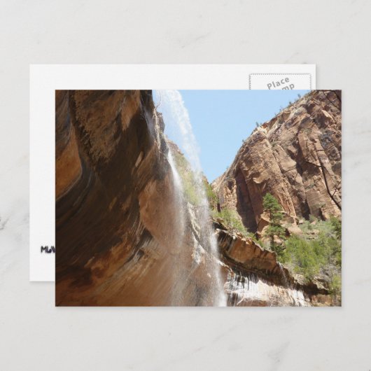 Emerald Pool Falls II aus dem Zion National Park Postkarte (Vorne/Hinten)