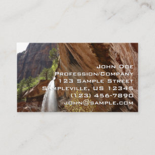 Emerald Pool Falls III aus dem Zion-Nationalpark Visitenkarte